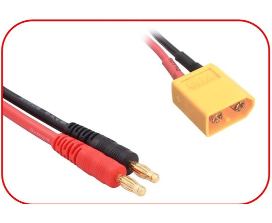 AB3040075-Charging Cable 4mm Bullet Plug - XT60 300mm