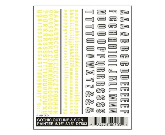 ARW14.DT503-weisse Buchstaben mit schwarzem Rand, gelb