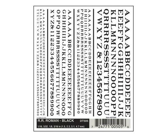 ARW14.DT505-Buchstaben &amp; Zahlen, schwarz