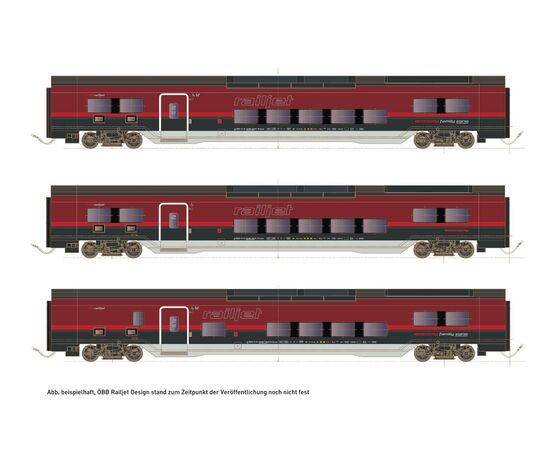 ARW36.H25402-&#214;BB 3 Railjet DANI Mult.-Wg.+ 2x2. Klasse Ep. VI