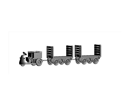 ARW85.008704-Schlepper 3-Rad mit 2 Trolleys PTT