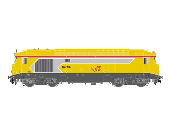 ARW02.HJ2465S-SNCF/INFRA Diesellok BB 667548 gelb&nbsp; Ep.VI&nbsp; DCS
