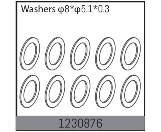 AB1230876-8*5.1*0.3 Washers (10)