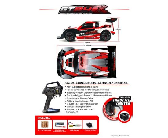 CA57968-Carisma GT24R MICRO 4WD RALLY, brushless, 1/24 RTR