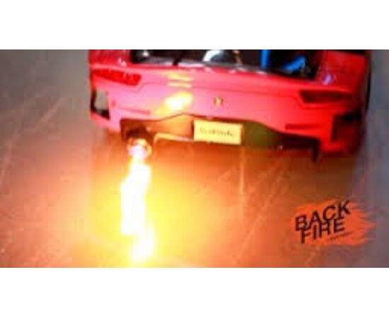 3-20202BL1-Burn Effect BackFire Black for 1/10 RC On Road Cars