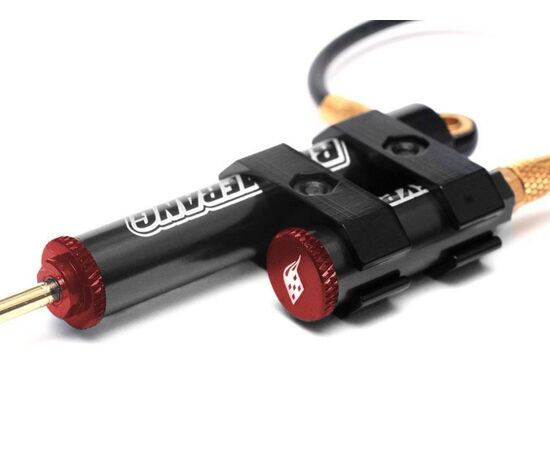 4-BRSG0110BK-Piggyback Internal Spring Shocks with Functional Reservoir 110mm for 1/10 Crawlers Black 2pcs.