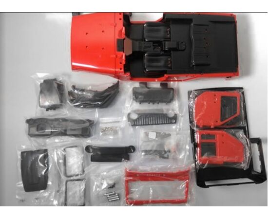 3-XS-59765AR-Jeep Hard Plastic Body Kit&nbsp; Red / Wheelbase 313mm