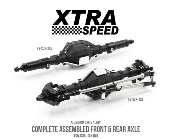 3-XS-SCX-1XE-Xtra Speed Aluminum Alloy Complete Assembled Front Axle for Axial SCX10 / II