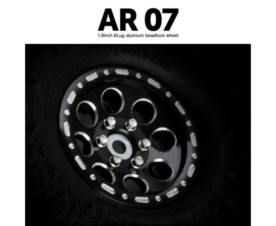 GM70454-Gmade 1.9 AR07 6 Lug Aluminum beadlock wheels (2)