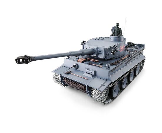 HL3818-1PRO-1:16 RTR German Tiger I RC Heavy Tank Incl. 2.4GHz Radio, Battery, Charger / Metal driving bears, Ta