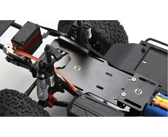3-GAX0029CF-Aluminum Battery and ESC Relocation Plate Black for Axial SCX10 II