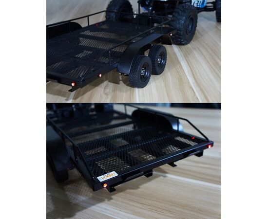3-XS-59747-Big Heavy Duty Truck and Car Trailer for 1/8 and 1/10 Cars, 55 x 33.5 x 11 cm