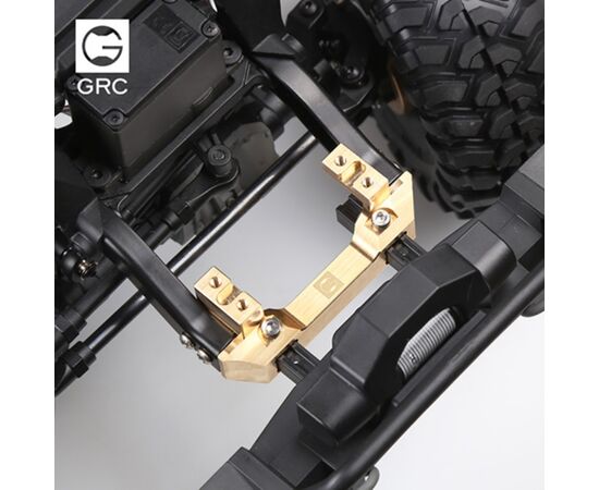 3-GAX0031CU-Brass Front Bumper Mount Gold with Servo Mount for Traxxas TRX-4