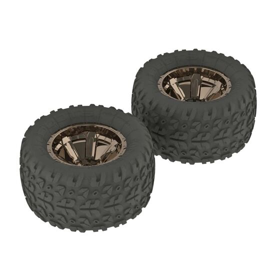 AR550004 Copperhead MT Tire/Wheel GLU Blk/Chrm (2)