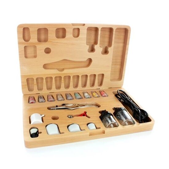 A480 Ultimate Airbrush Set Holzbox 20-teilig