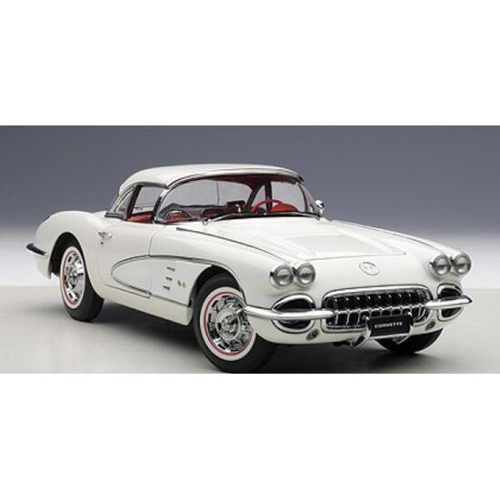 CHEVR. CORVETTE 1958 blanc 1:18