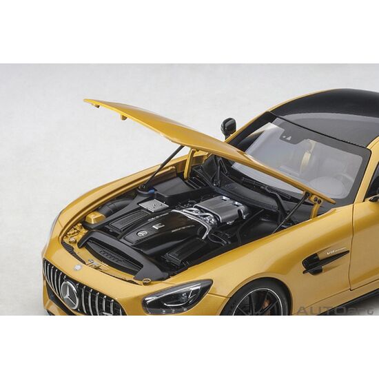 MERCEDES AMG GT R 2017 gelb 1:18 AMG solarbeam yellow metal. (composite model/full openings), 2 image