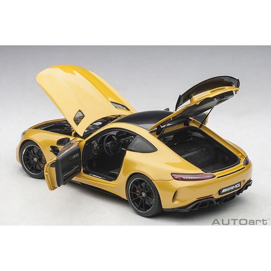 MERCEDES AMG GT R 2017 gelb 1:18 AMG solarbeam yellow metal. (composite model/full openings), 4 image