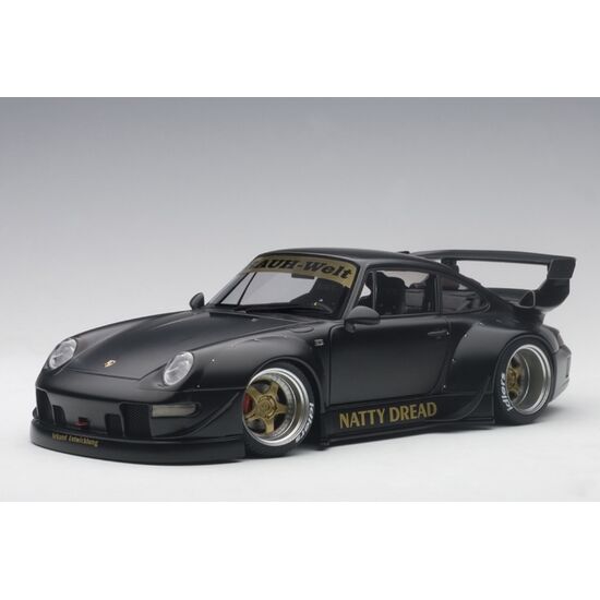 RWB 993 noir 1:18 Gold Wheels Matt Black