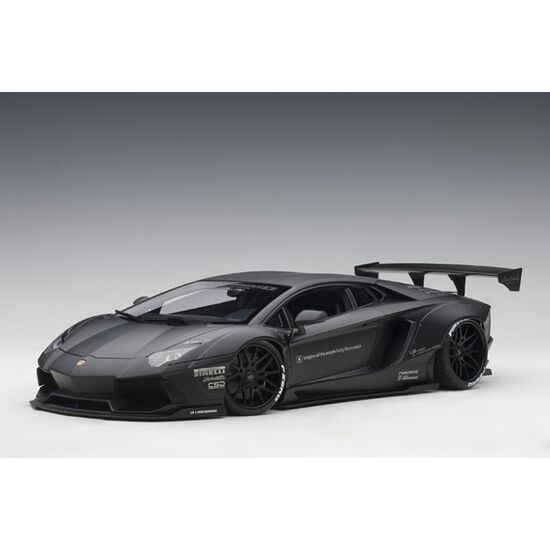 LAMBORGHINI Aventador noir 1:18 Liberty Walk LB-Works matt black (composite model/2 door openings)