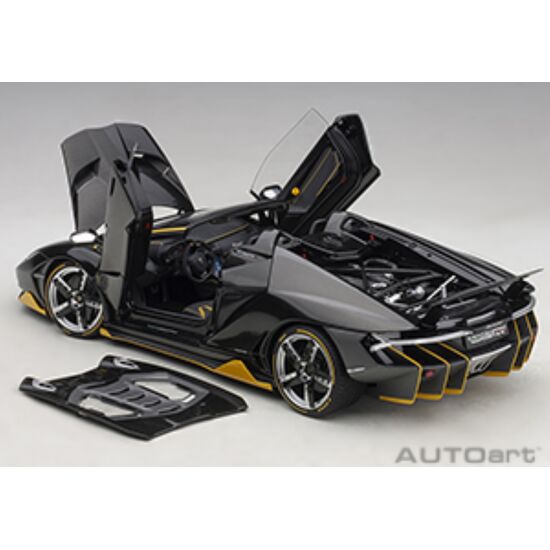 LAMBORGHINI Centenario Rst. 2016 1:18 clear carbon/ yellow accents (composite model/full openings), 2 image