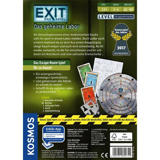 SPIEL EXIT Das geheime Labor12+/1-4, 3 image