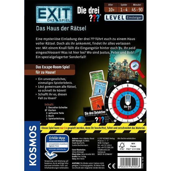 LEM694043-SPIEL EXIT Drei???HausR&#228;tsel10+/1-4