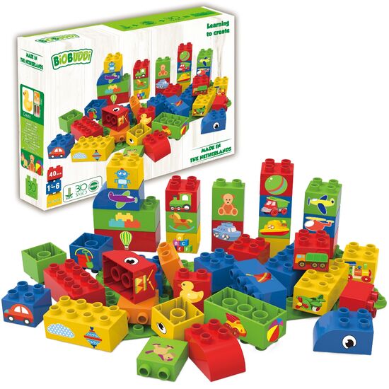 BIOBUDDI Blocks & 1 Plate Boys 40 pcs, 2 image