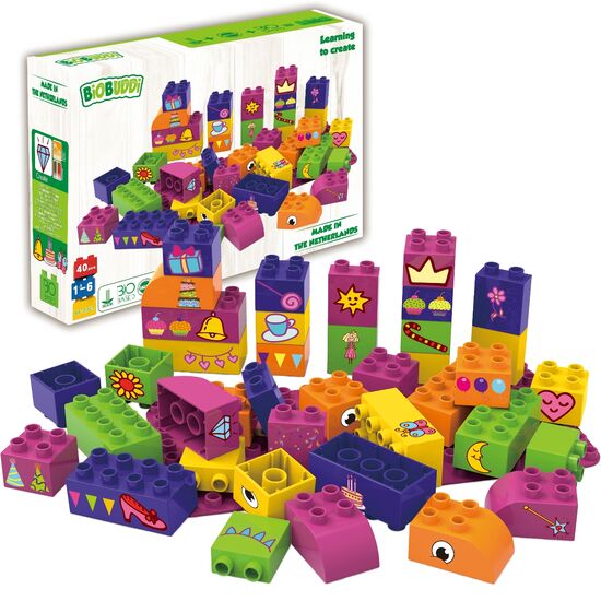 BIOBUDDI Blocks& 1 Plate Girls 40 pcs, 2 image