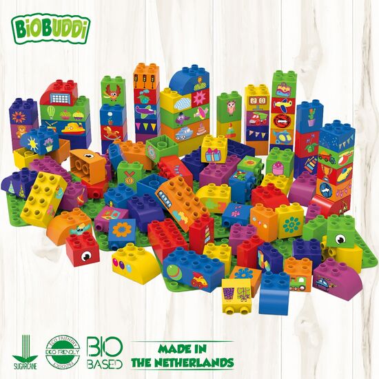 BIOBUDDI Blocks& 3 Plates 100 pcs, 4 image