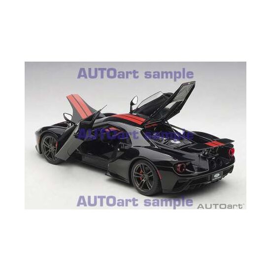 FORD GT 2017 1:18 shadow black/ orange stripes (composite model/full openings), 2 image