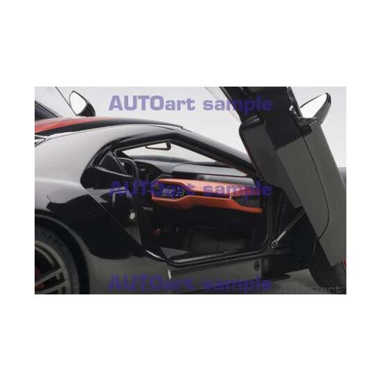 FORD GT 2017 1:18 shadow black/ orange stripes (composite model/full openings), 3 image