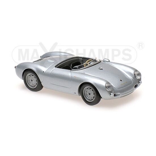 PORSCHE 550 Spyder 1955 argent 1:43