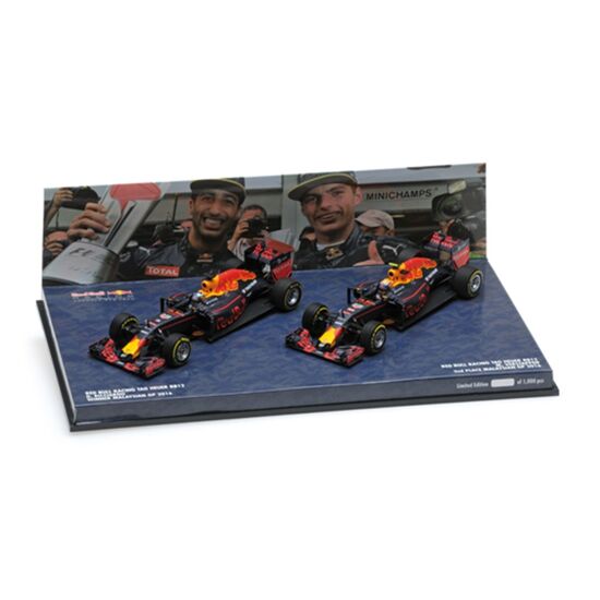 2-CAR SET F1 1:43 RED BULL RACING TAG-HEUER RB12 Ricciar./Verstappen MALAYSIAN GP 2016