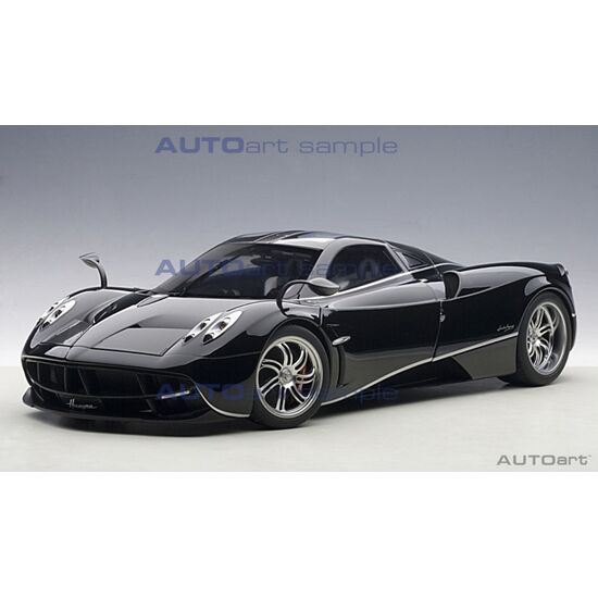 PAGANI Huayra noir 1:12 Silver Stripes w/Silver Wheels