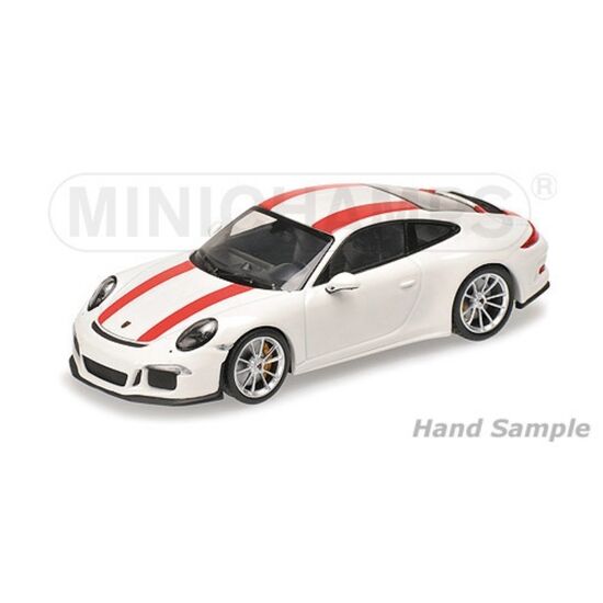 PORSCHE 911 R 2016 blanc 1:12 w/Red Stripes