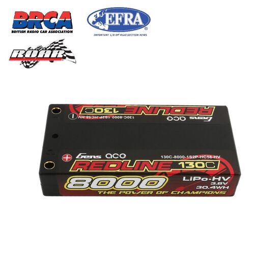 Redline Battery B-RL-130C-8000-1S2P-HC-58-HV