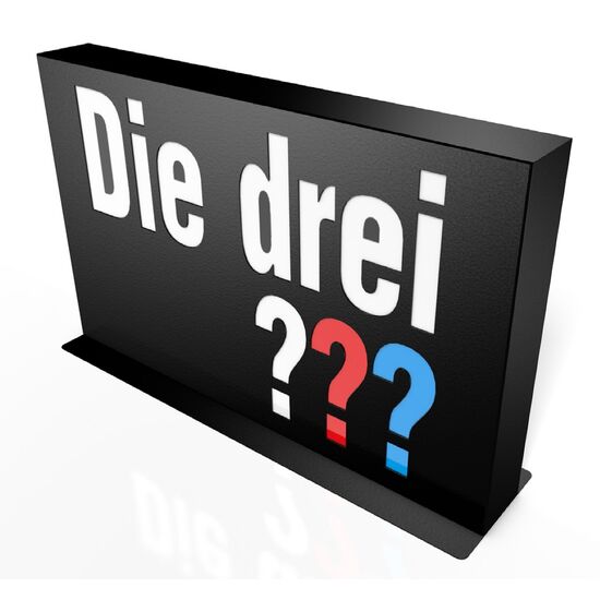DEKO Leuchtlogo die drei ??? plus Bestückung nach Absprache