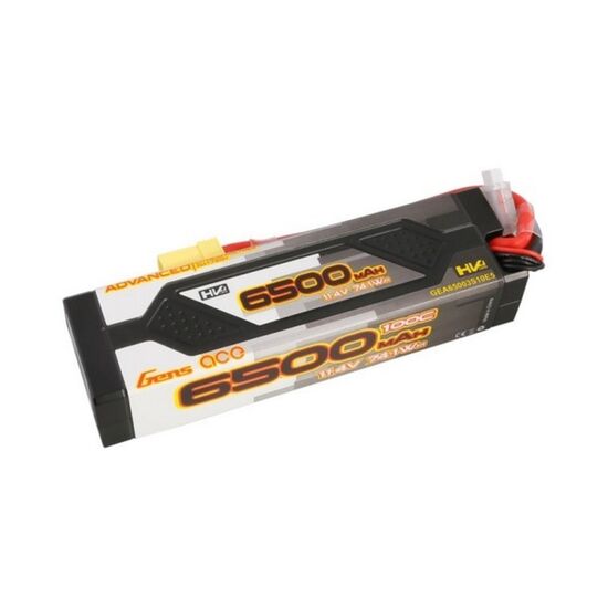 Gens ace Advanced 6500mAh 11.4V 100C 3S1P HardCase 60# Lipo Battery Pack with EC5