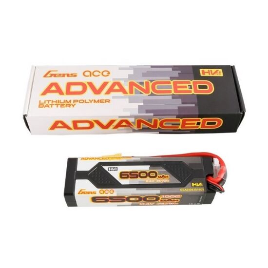 Gens ace Advanced 6500mAh 11.4V 100C 3S1P HardCase 60# Lipo Battery Pack with EC5, 2 image