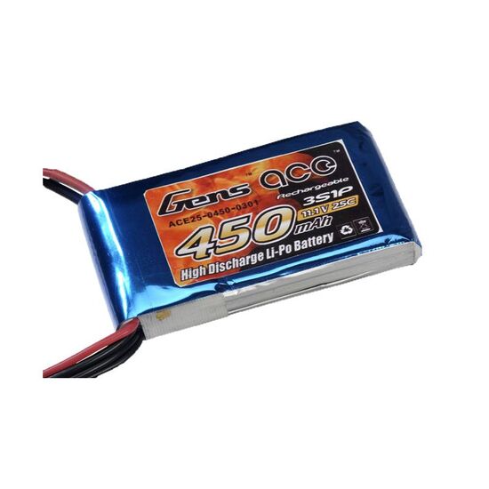 Gens Ace Lipo Soaring 450mAh 11.1V 3S1P JST