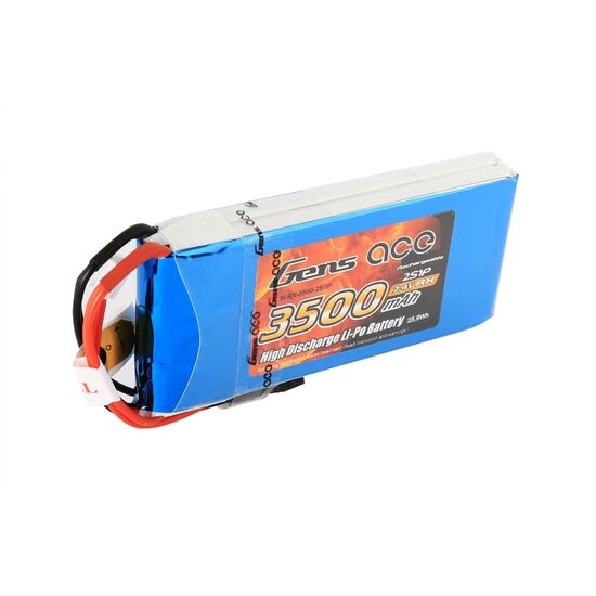 Gens ace 3500mAh 7.4V RX 2S1P Lipo Battery Pack / RX/ TX (Futaba Plug) - GEA35002SRXFJ, 3 image