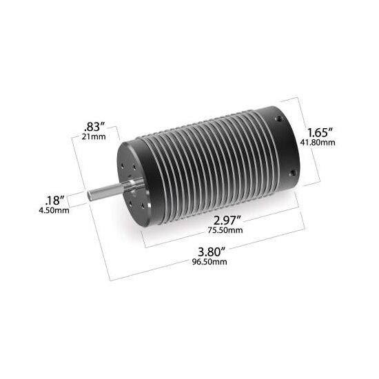 Motor, 2200Kv 75mm, brushless (with 6.5mm gold-plated connectors & high-efficiency heatsink)
