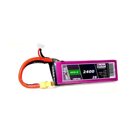 TopFuel LiPo-Akku 7.4V 2400mAh 2S 20C MTAG