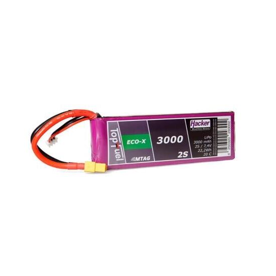 TopFuel LiPo-Akku 7.4V 3000mAh 2S 20C MTAG
