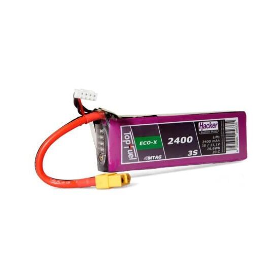 TopFuel LiPo-Akku 11.1V 2400mAh 3S 20C MTAG
