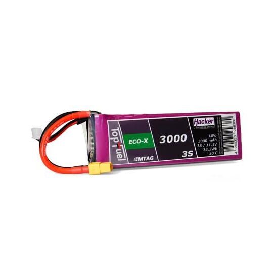 TopFuel LiPo-Akku 11.1V 3000mAh 3S 20C MTAG, 2 image