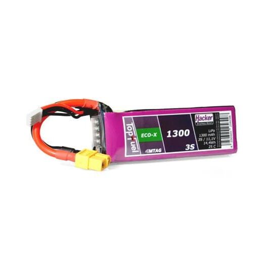 TopFuel LiPo-Akku 11.1V 1300mAh 3S 25C MTAG, 2 image