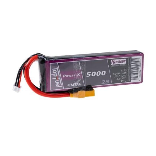 TopFuel LiPo-Akku 7.4V 5000mAh 2S 35C MTAG, 2 image