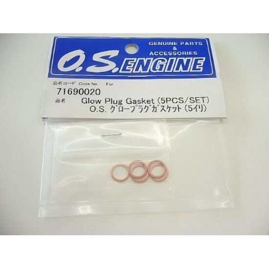 O.S. GLOW PLUG GASKET (5PCS/SET)